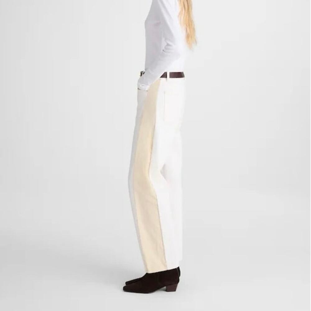 NWT Madewell Pieced Barrel-Leg Contrasting Corduroy Jeans Vintage Canvas Size 33